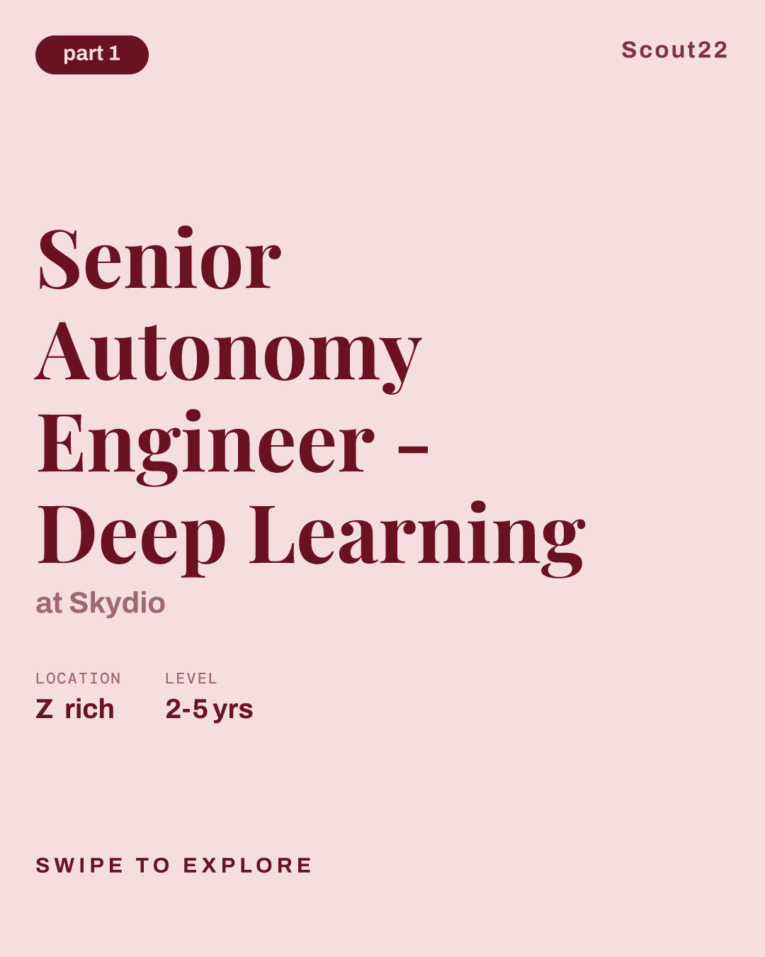 Senior Autonomy Engineer - Deep Learning at Skydio