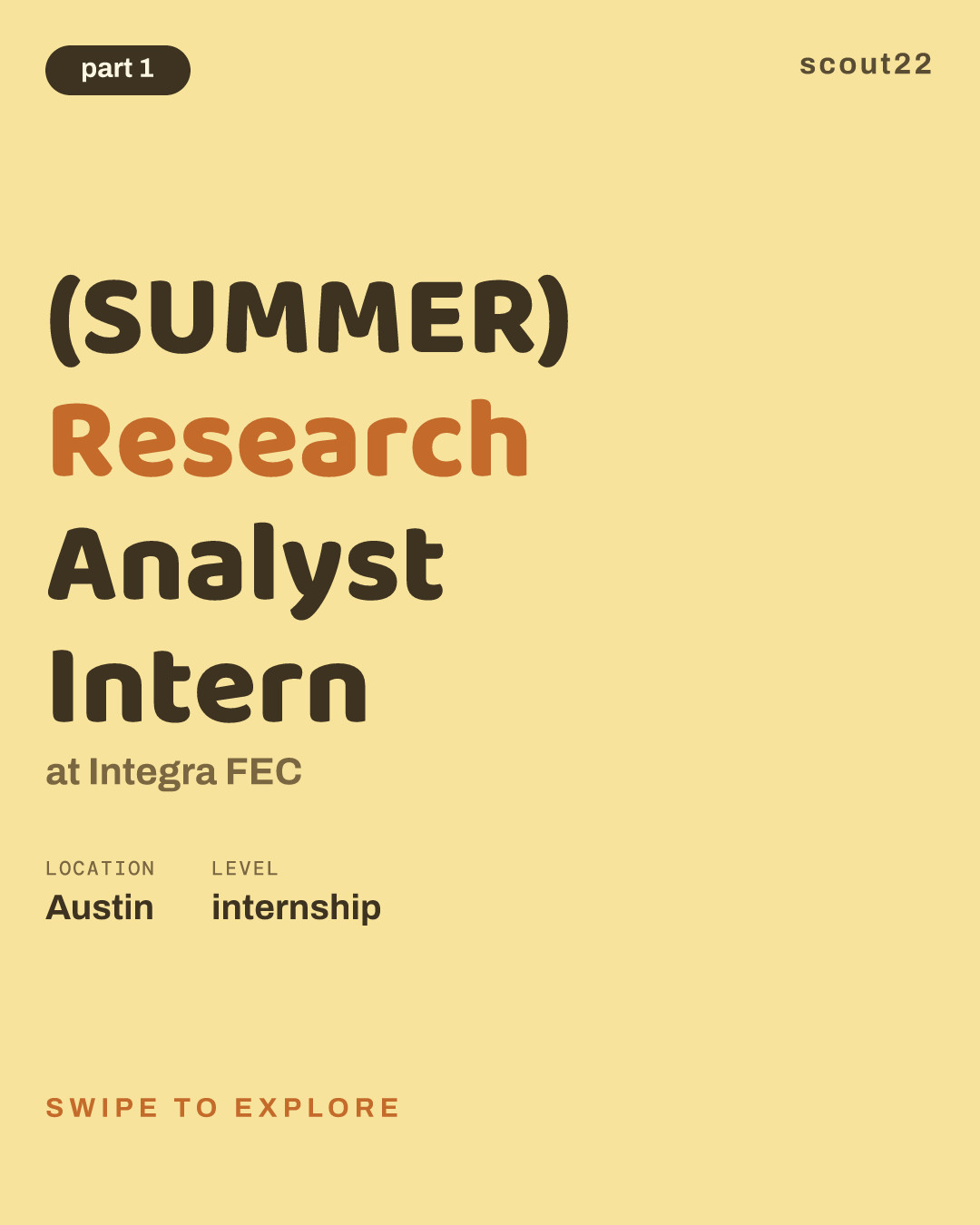 (SUMMER) Research Analyst Intern at Integra FEC
