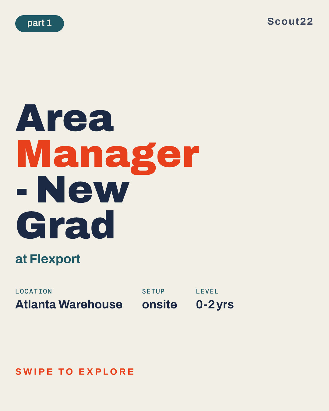 Area Manager - New Grad at Flexport