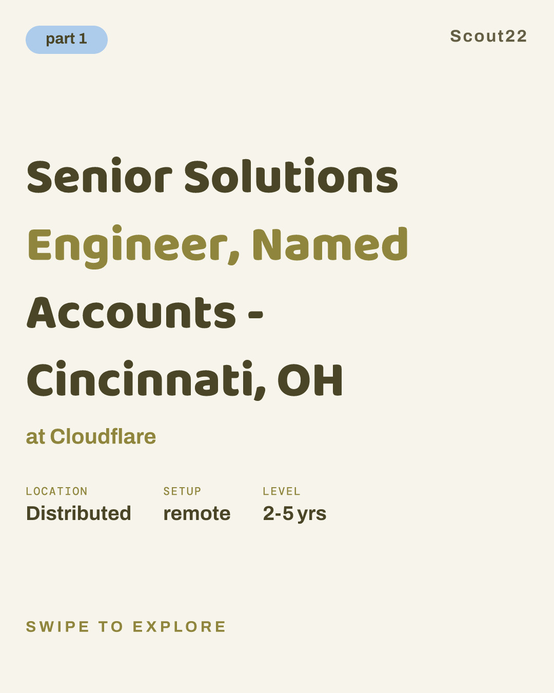 Senior Solutions Engineer, Named Accounts - Cincinnati, OH at Cloudflare