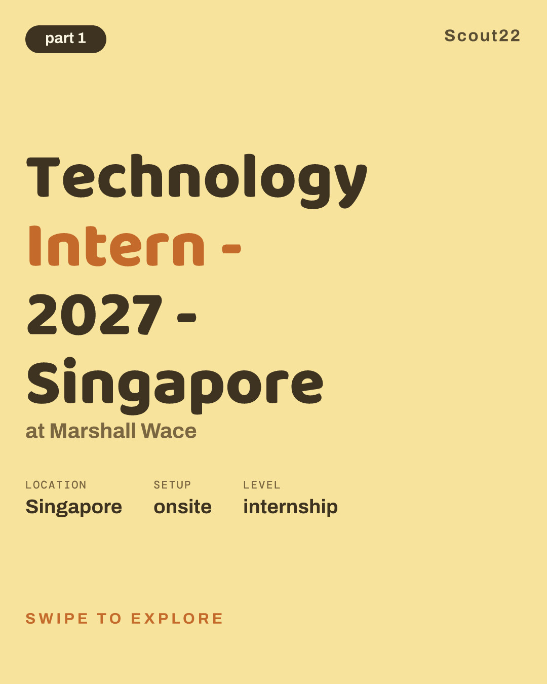 Technology Intern - 2027 - Singapore at Marshall Wace