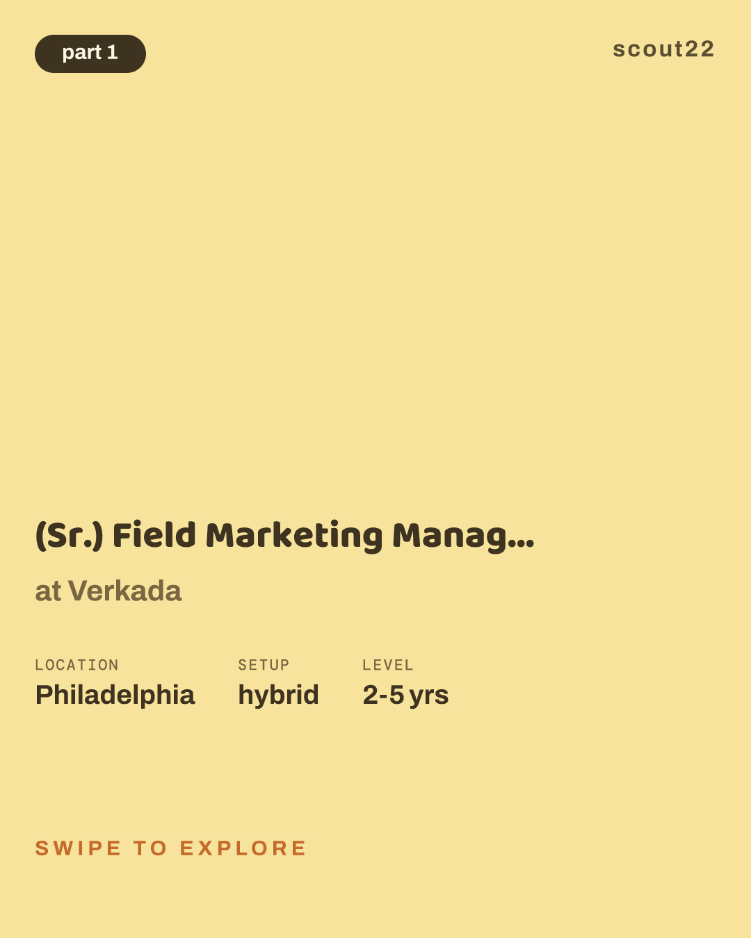 (Sr.) Field Marketing Manager - Mid-Market, East at Verkada