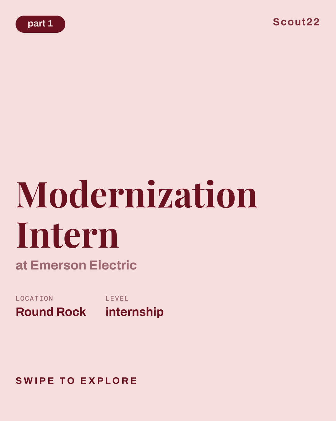 Modernization Intern at Emerson Electric