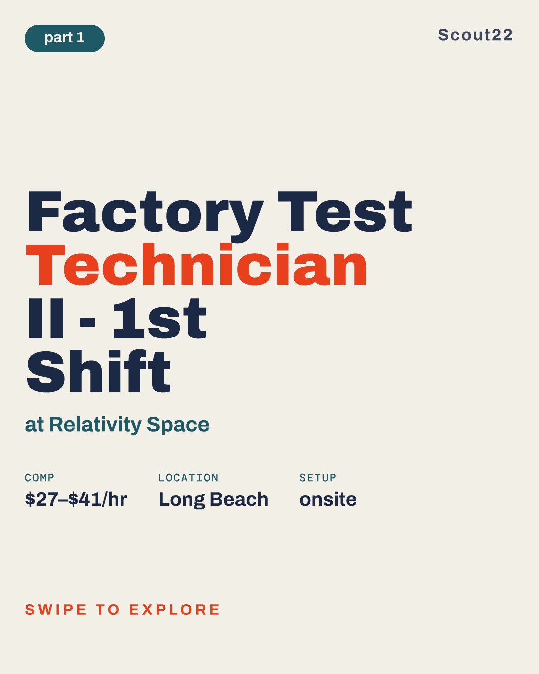 Factory Test Technician II - 1st Shift at Relativity Space