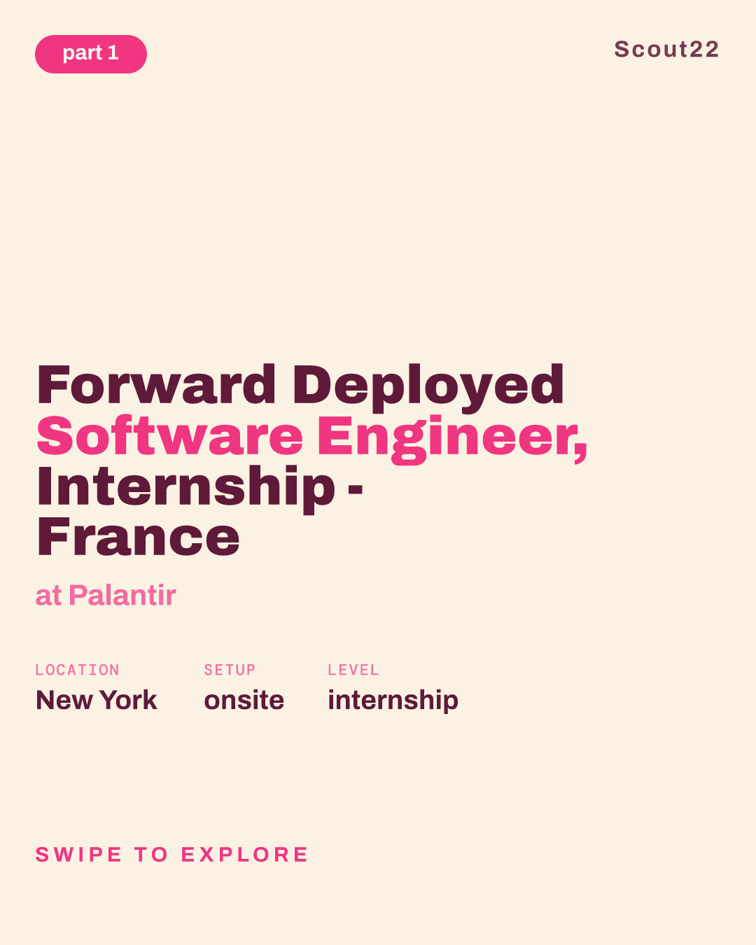Forward Deployed Software Engineer, Internship - France at Palantir