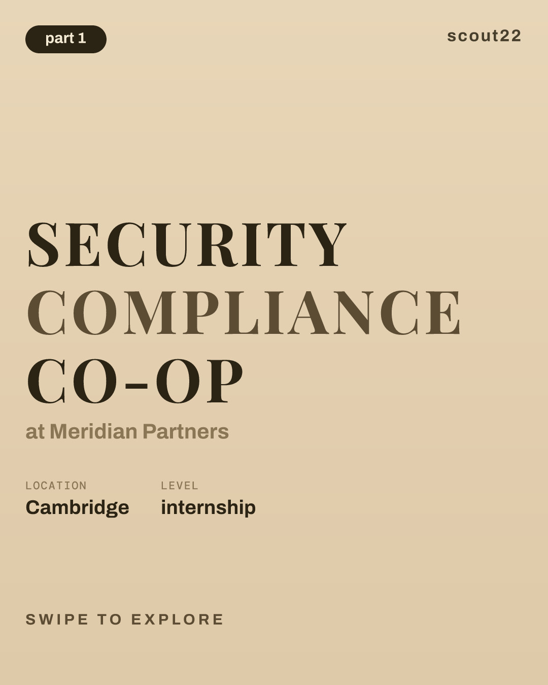 Security Compliance Co-op at Meridian Partners