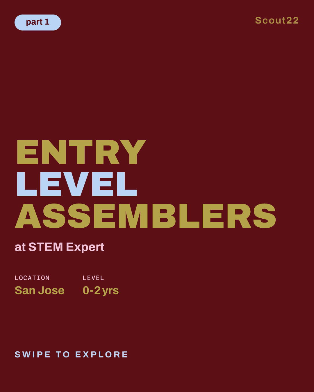 Entry Level Assemblers at STEM Expert