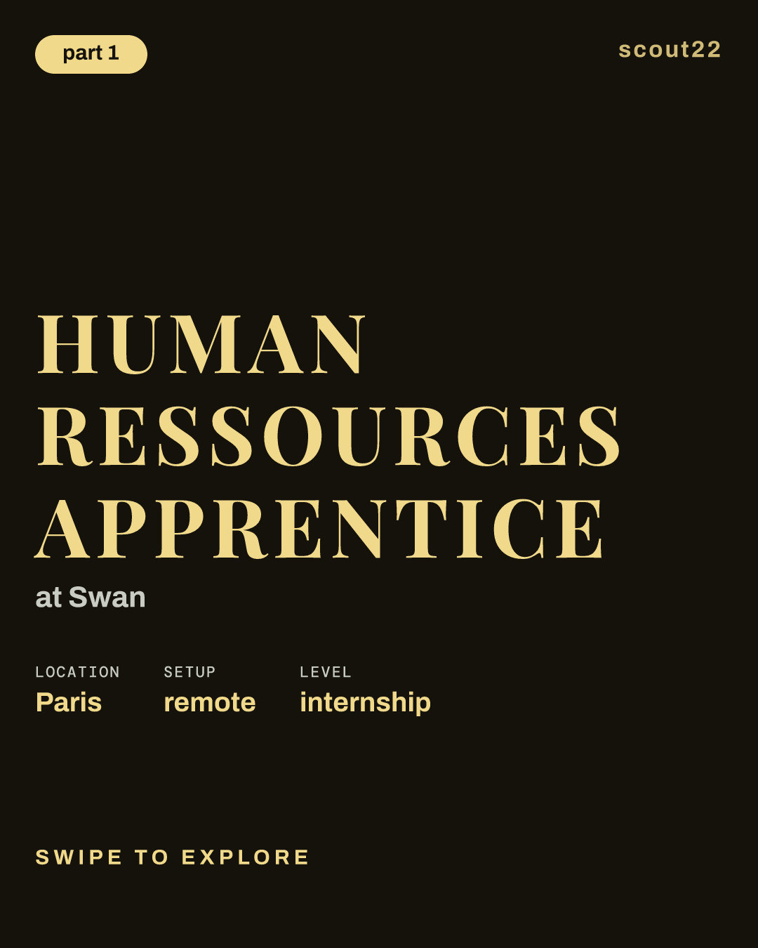Human Ressources Apprentice at Swan