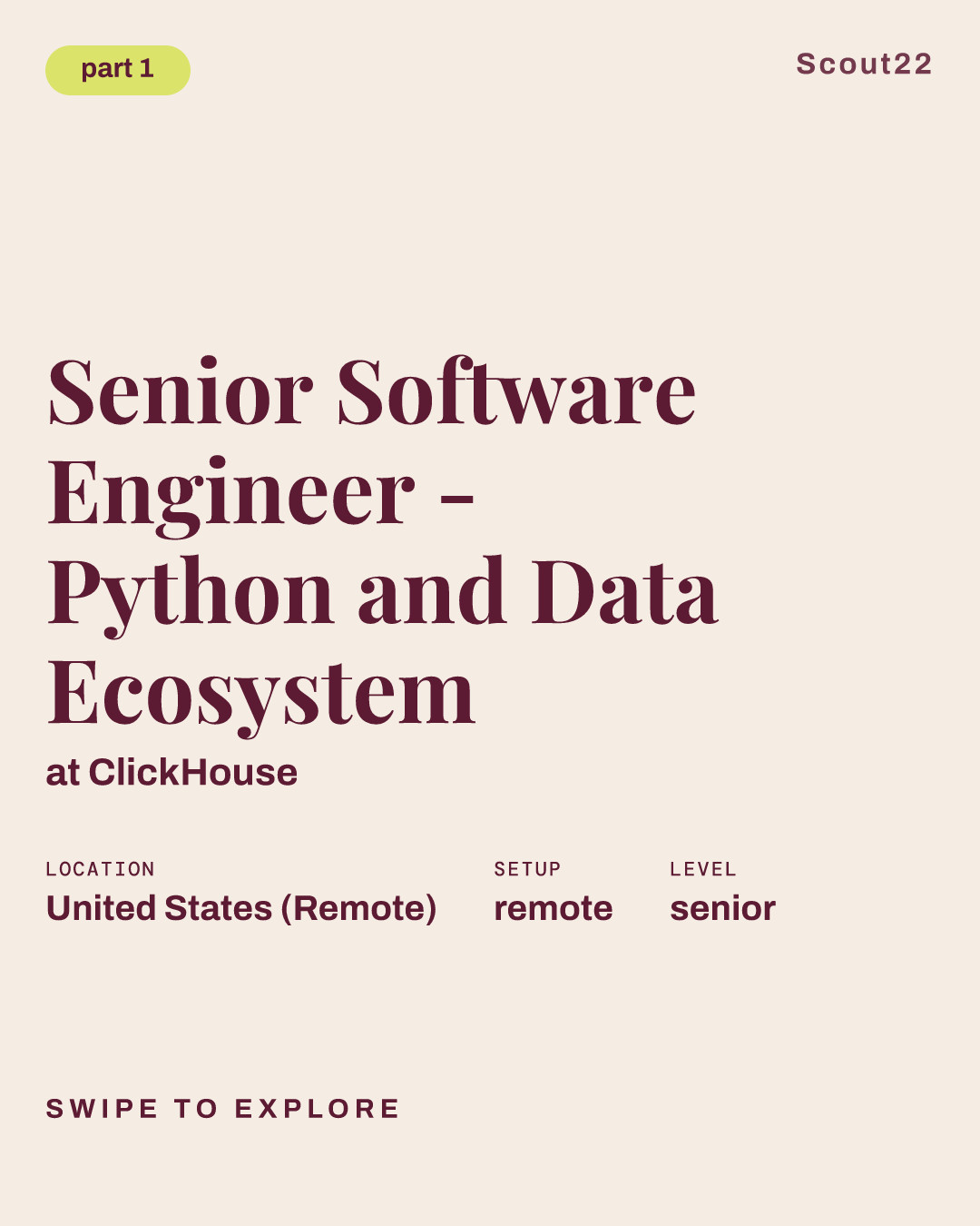 Senior Software Engineer - Python and Data Ecosystem at ClickHouse