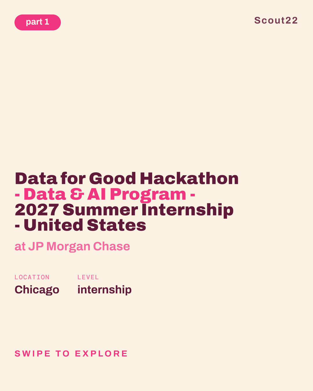 Data for Good Hackathon - Data & AI Program - 2027 Summer Internship - United States at JP Morgan Chase
