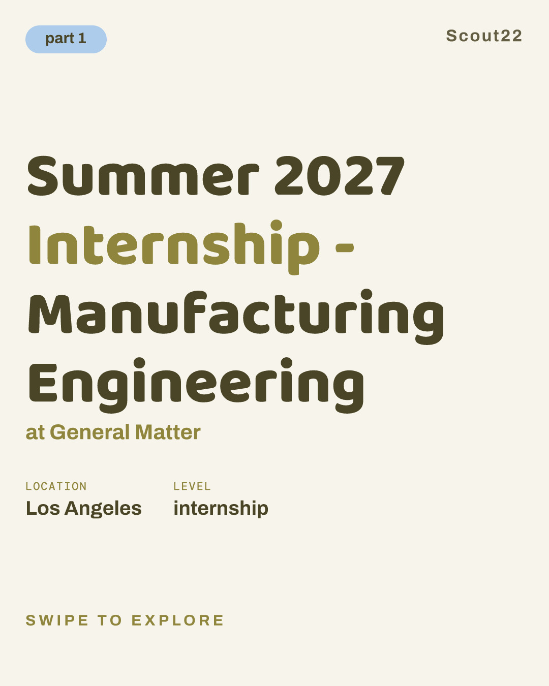 Summer 2027 Internship - Manufacturing Engineering at General Matter