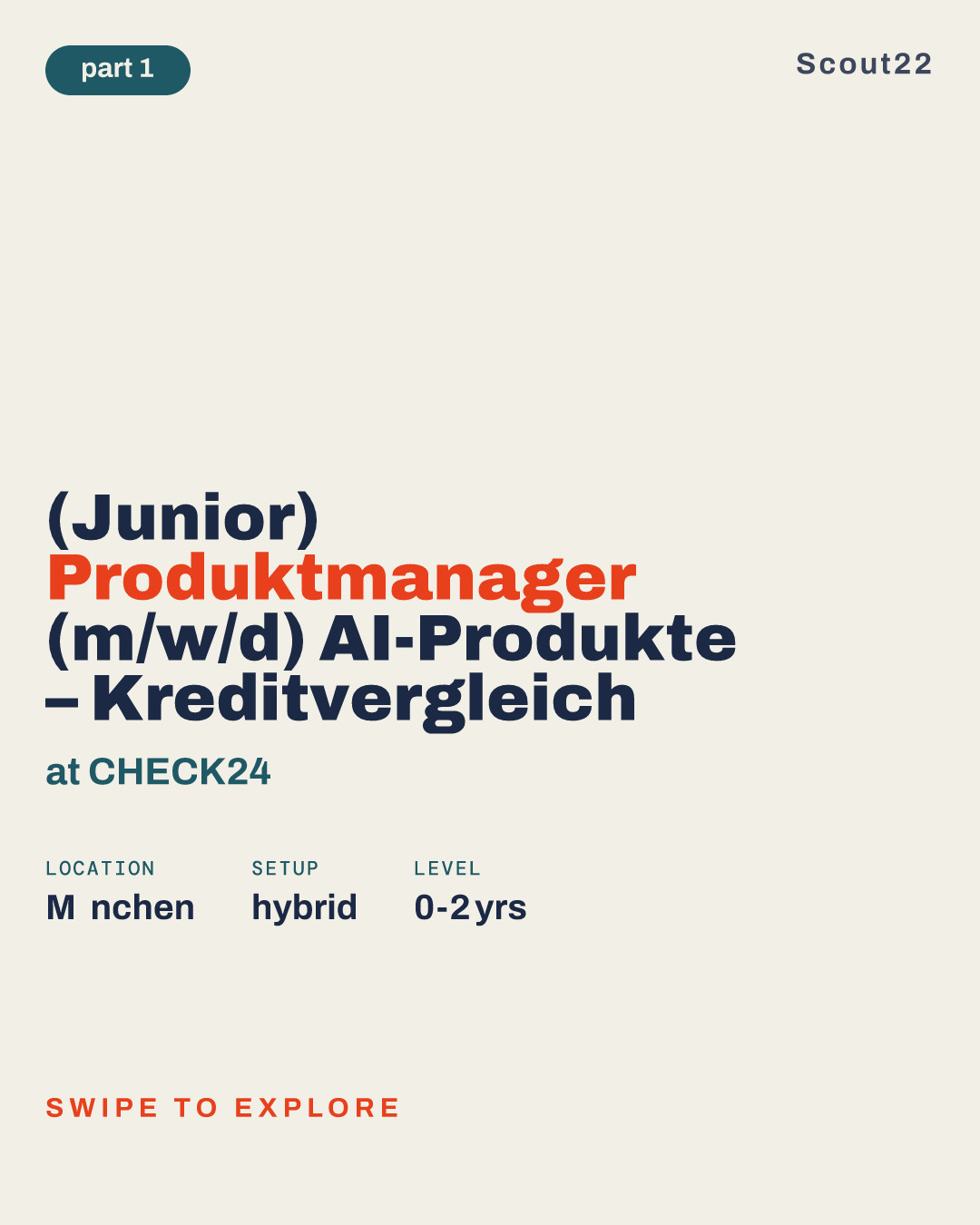 (Junior) Produktmanager (m/w/d) AI-Produkte – Kreditvergleich at CHECK24