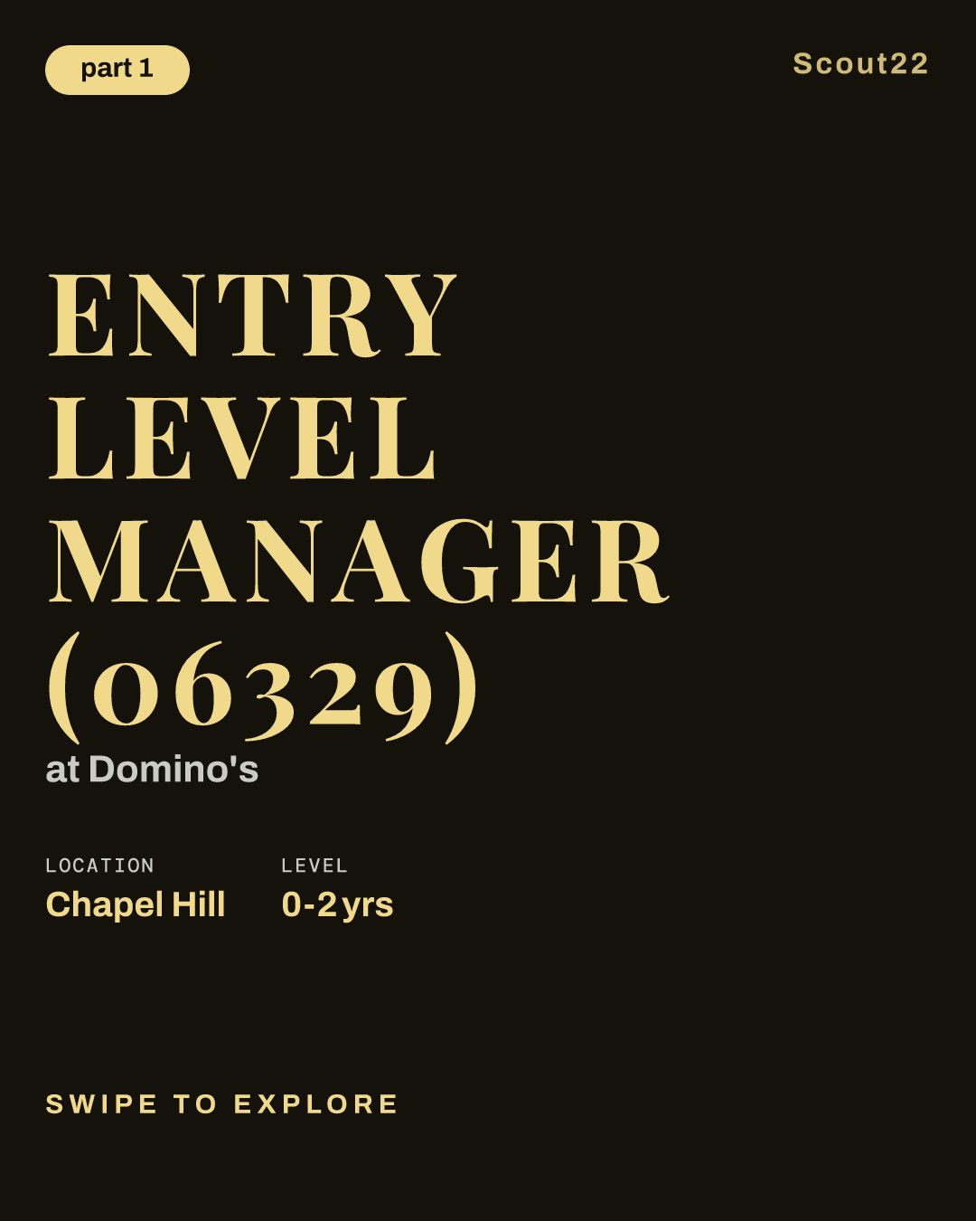 Entry Level Manager (06329) at Domino's