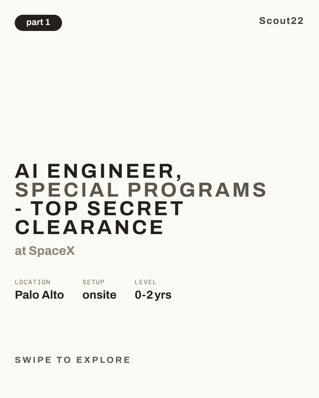 AI Engineer, Special Programs - Top Secret Clearance at SpaceX