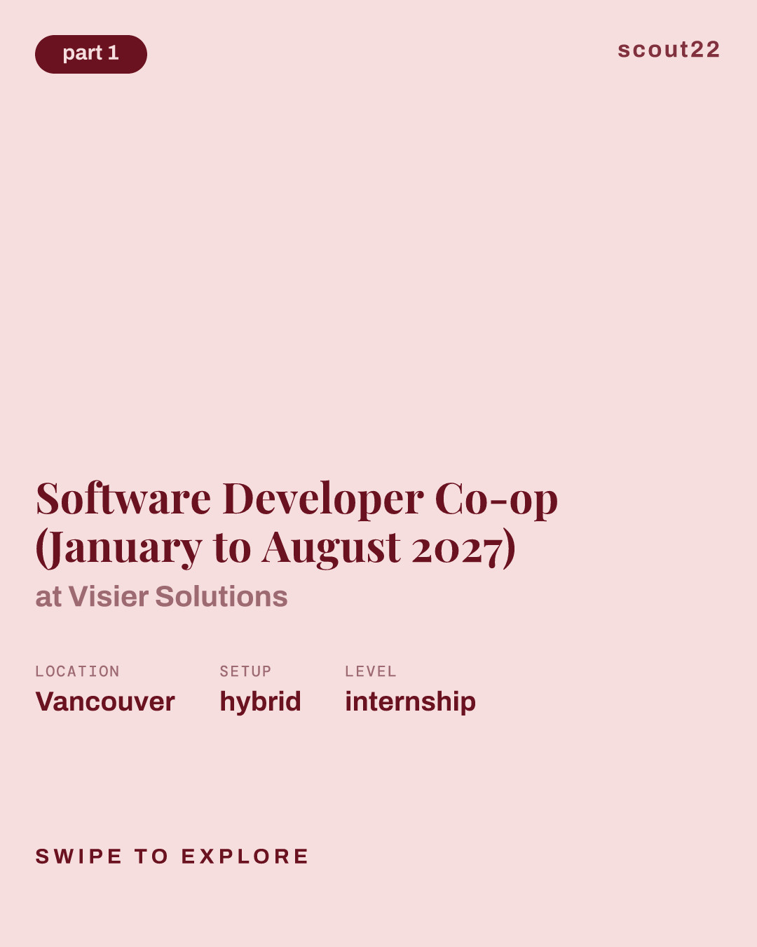 Software Developer Co-op (January to August 2027) at Visier Solutions