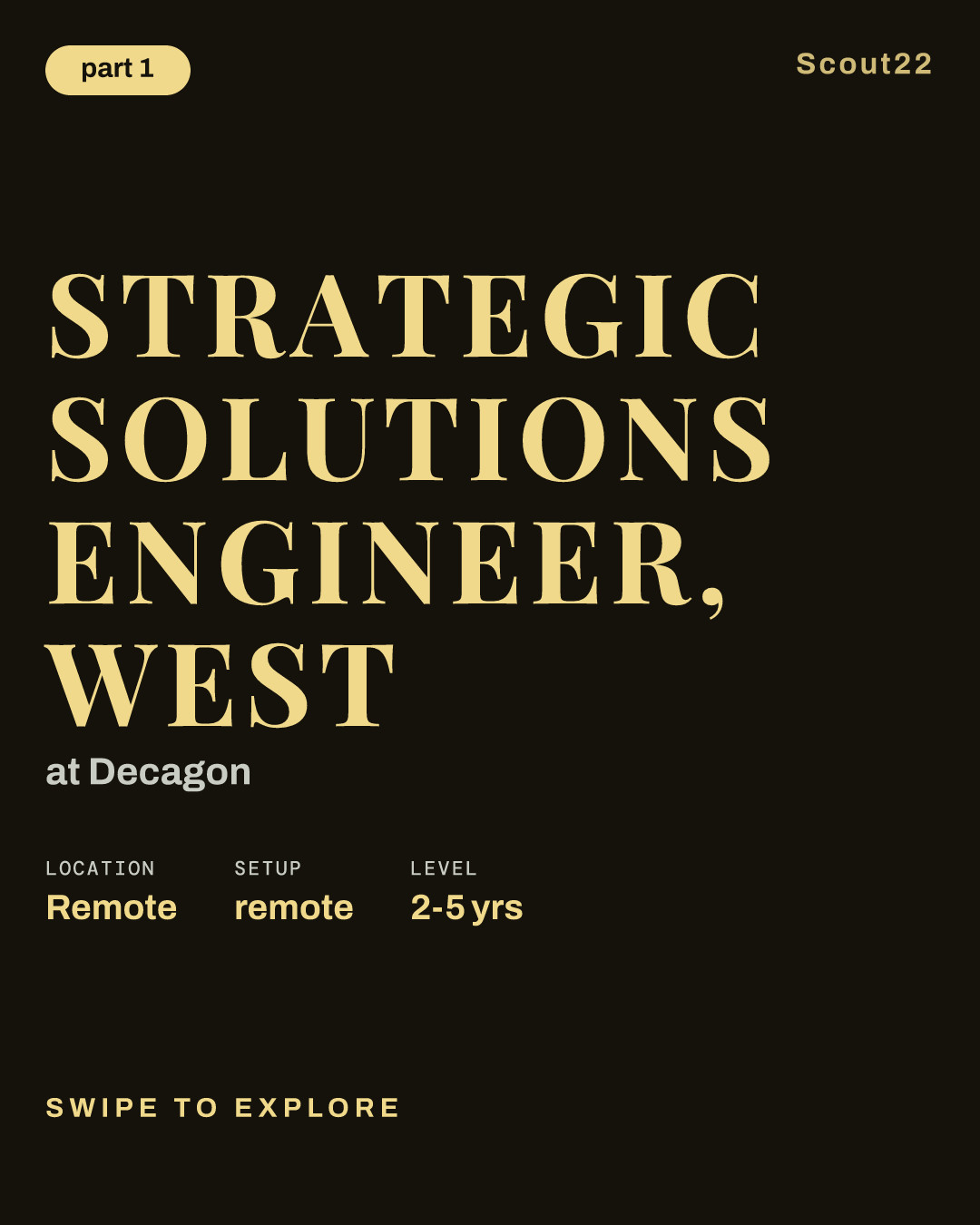 Strategic Solutions Engineer, West at Decagon