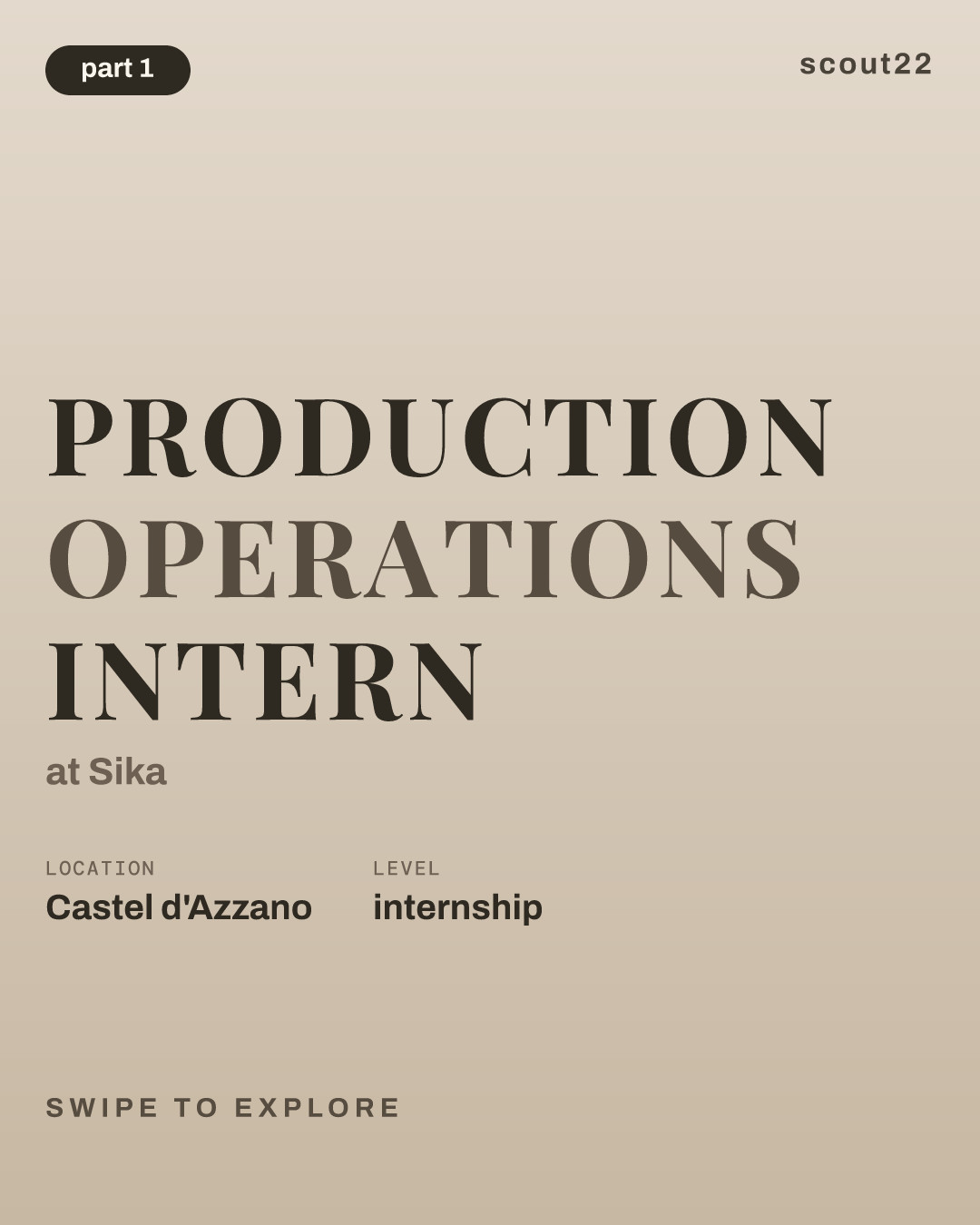 Production Operations Intern at Sika