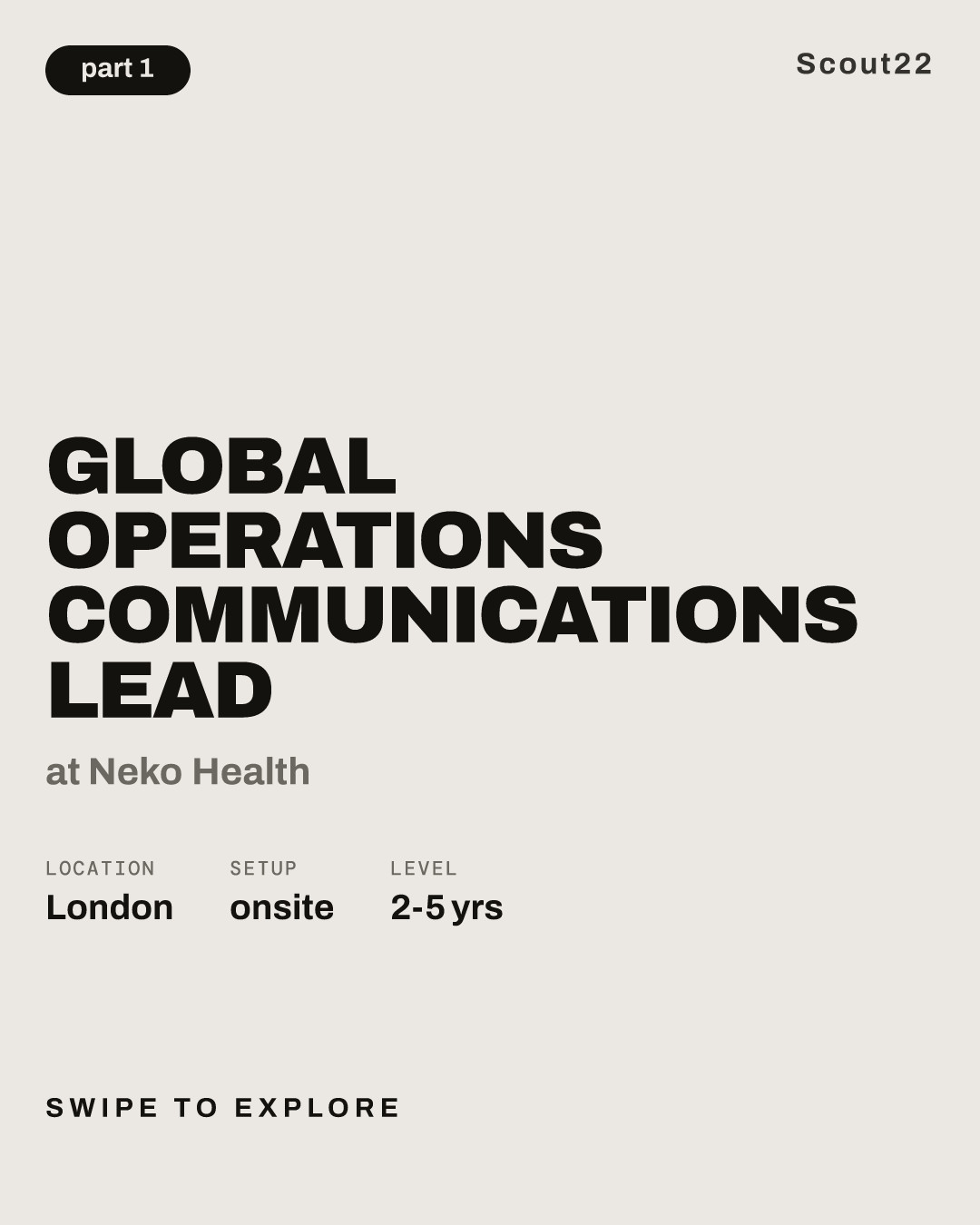 Global Operations Communications Lead at Neko Health