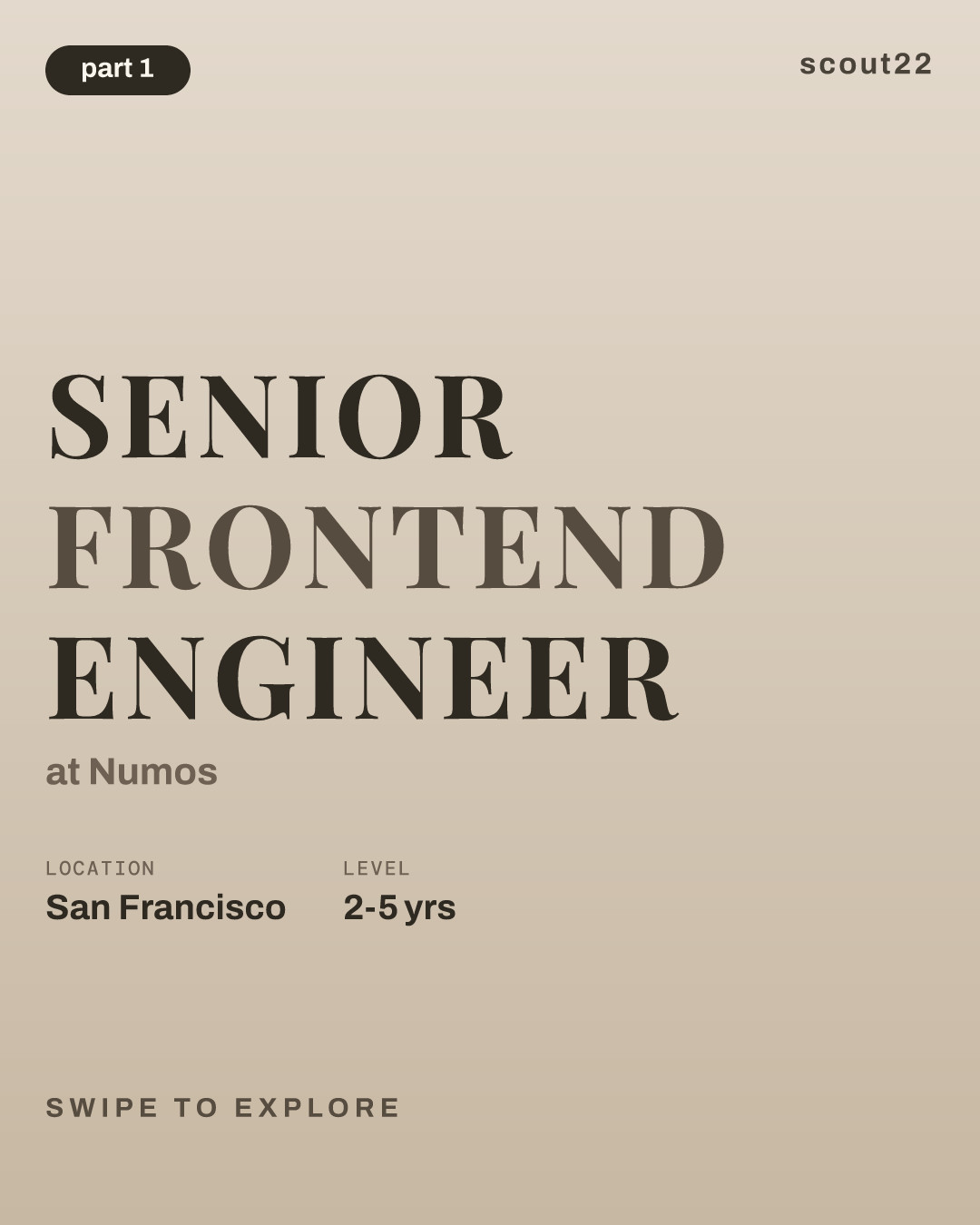 Senior Frontend Engineer at Numos