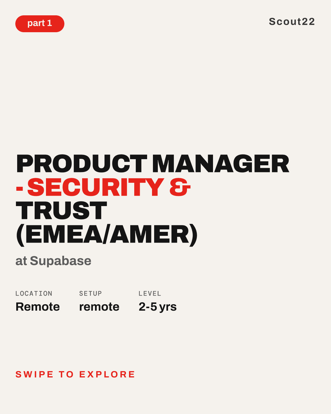 Product Manager - Security & Trust (EMEA/AMER) at Supabase