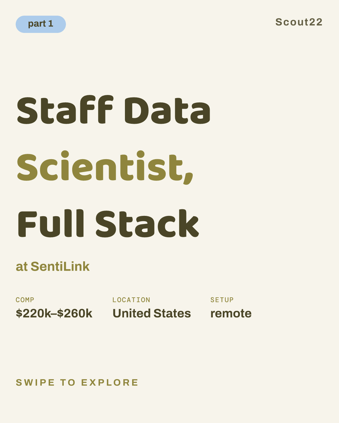 Staff Data Scientist, Full Stack at SentiLink