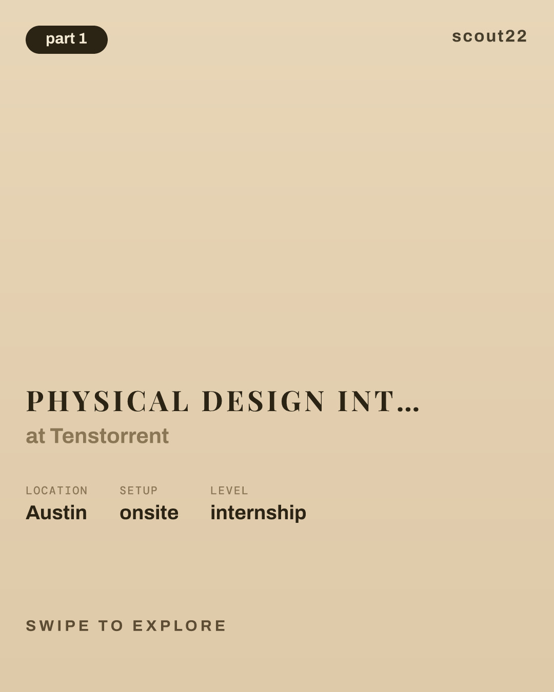 Physical Design Intern - CPU/AI Hardware at Tenstorrent
