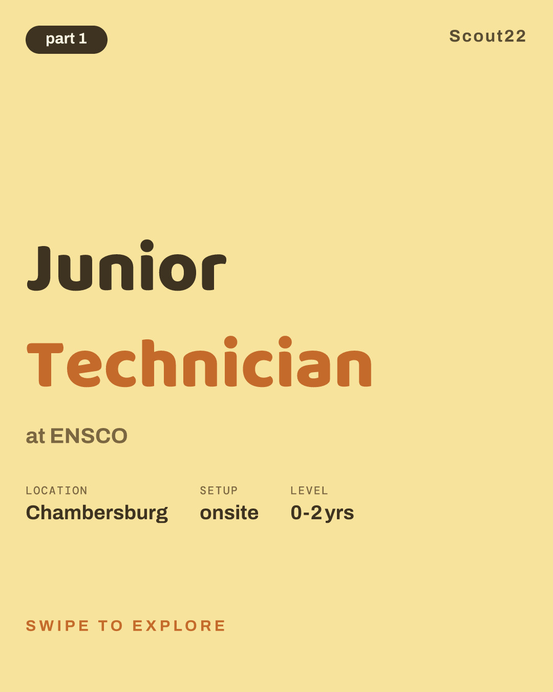 Junior Technician at ENSCO