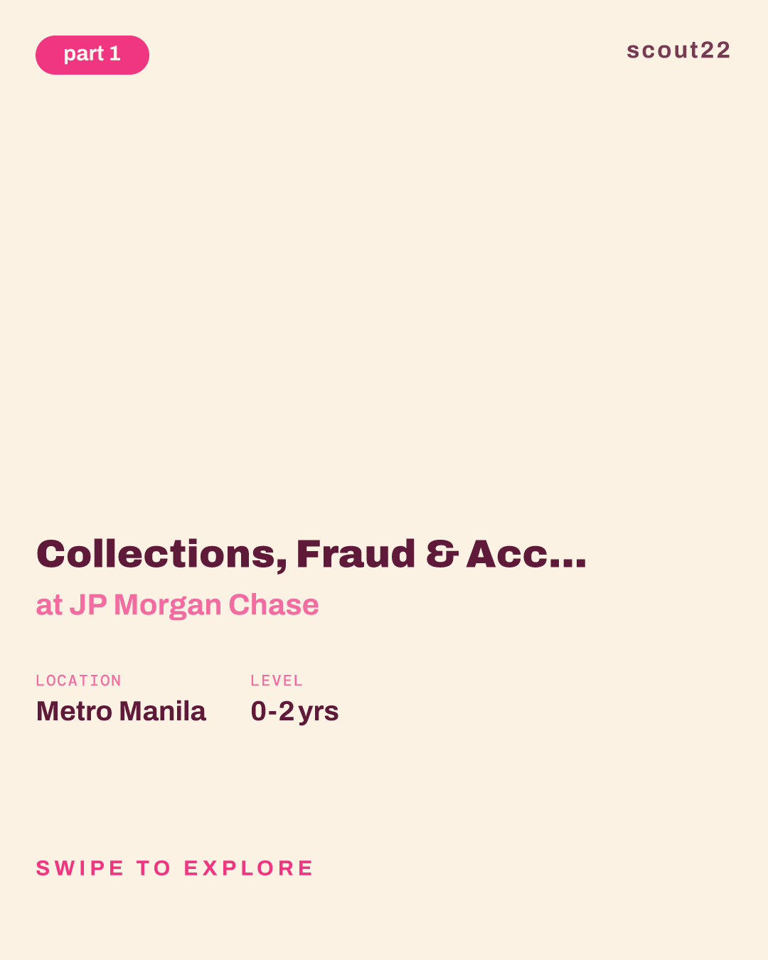 Collections, Fraud & Accounts Entry-Level Specialist at JP Morgan Chase