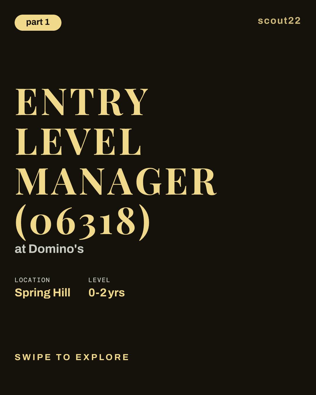 Entry Level Manager (06318) at Domino's