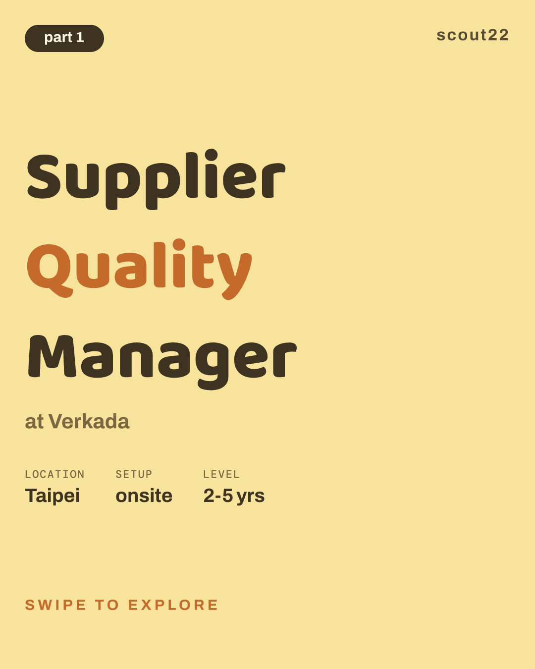 Supplier Quality Manager at Verkada