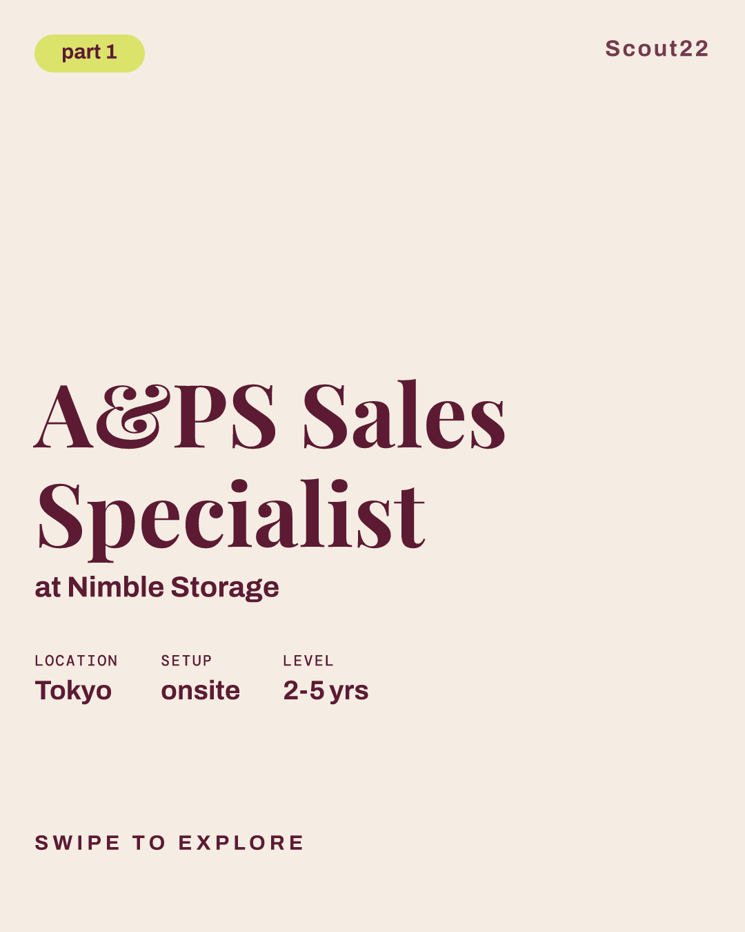 A&PS Sales Specialist at Nimble Storage