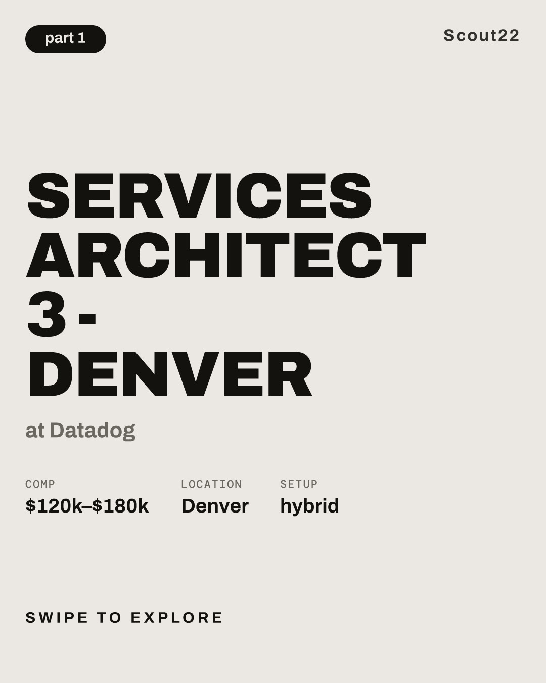 Services Architect 3 - Denver at Datadog