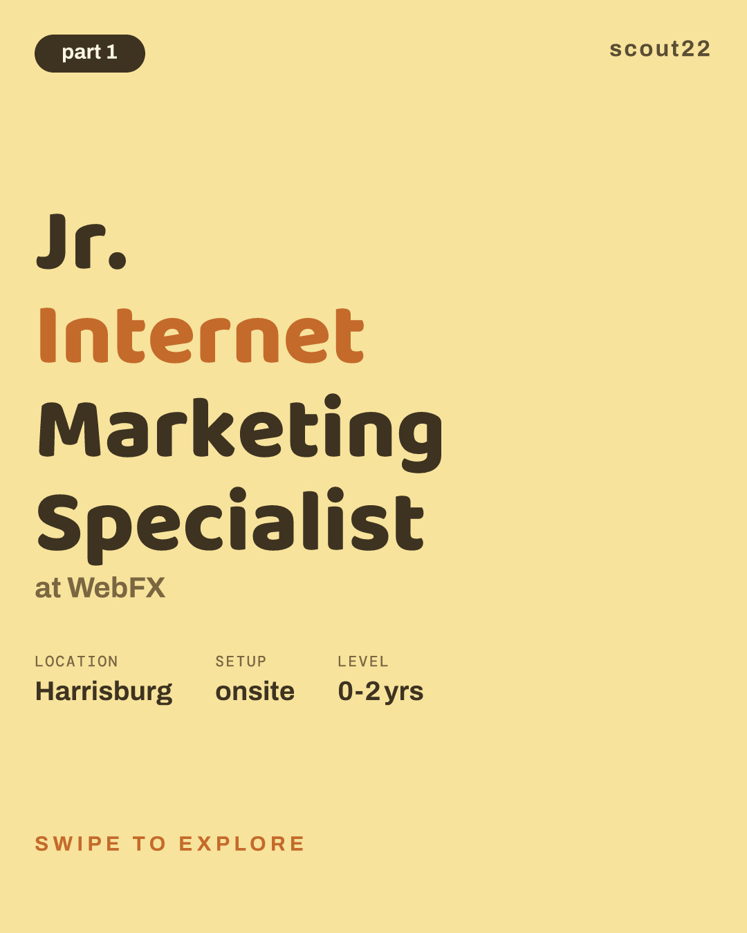 Jr. Internet Marketing Specialist at WebFX
