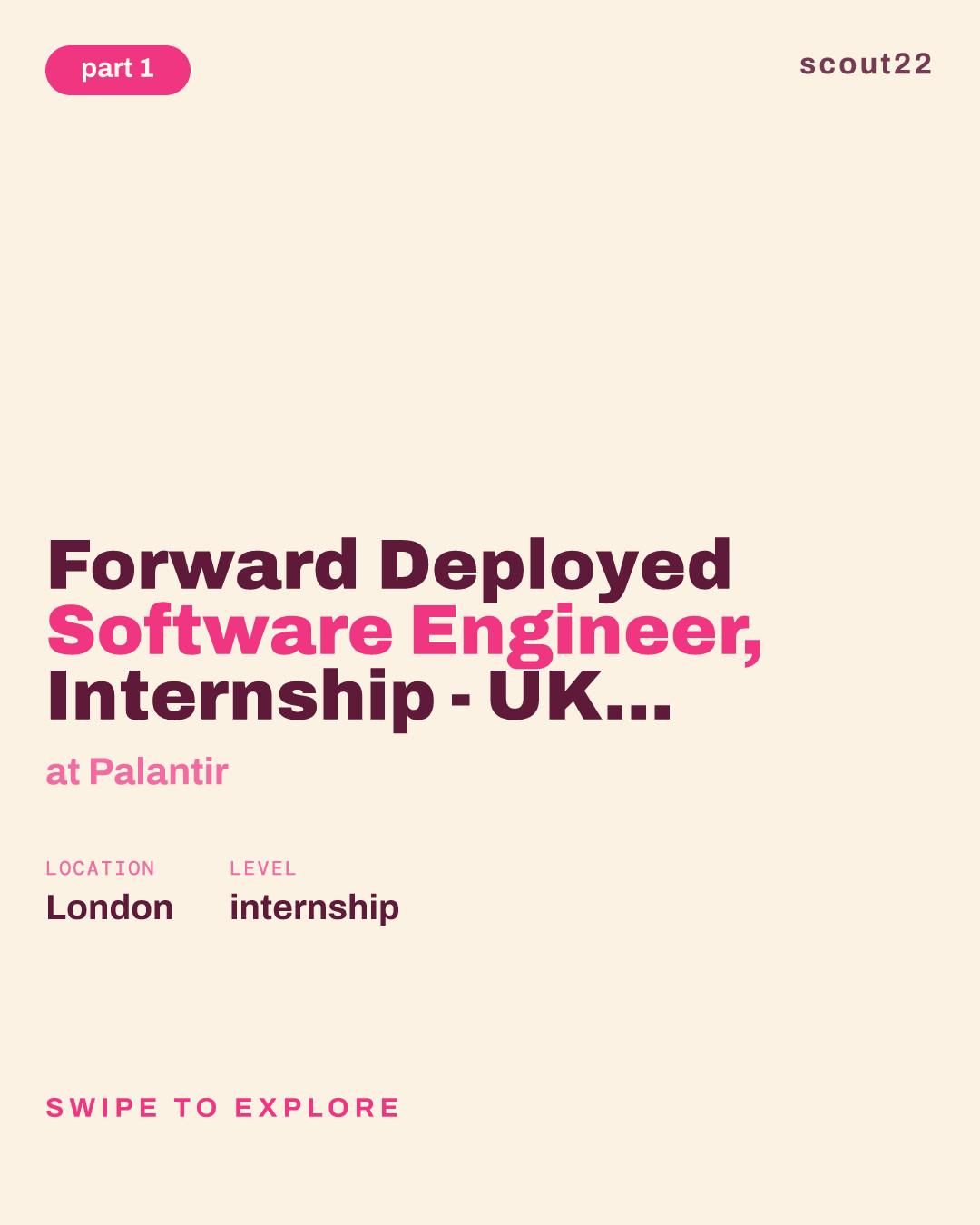Forward Deployed Software Engineer, Internship - UK Government at Palantir