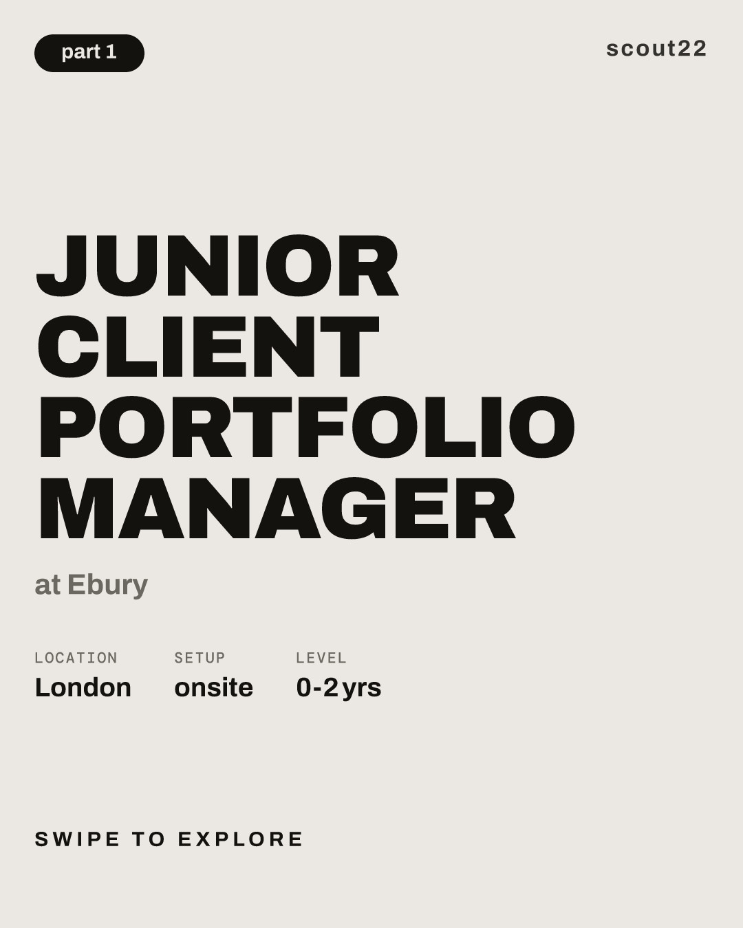 Junior Client Portfolio Manager at Ebury
