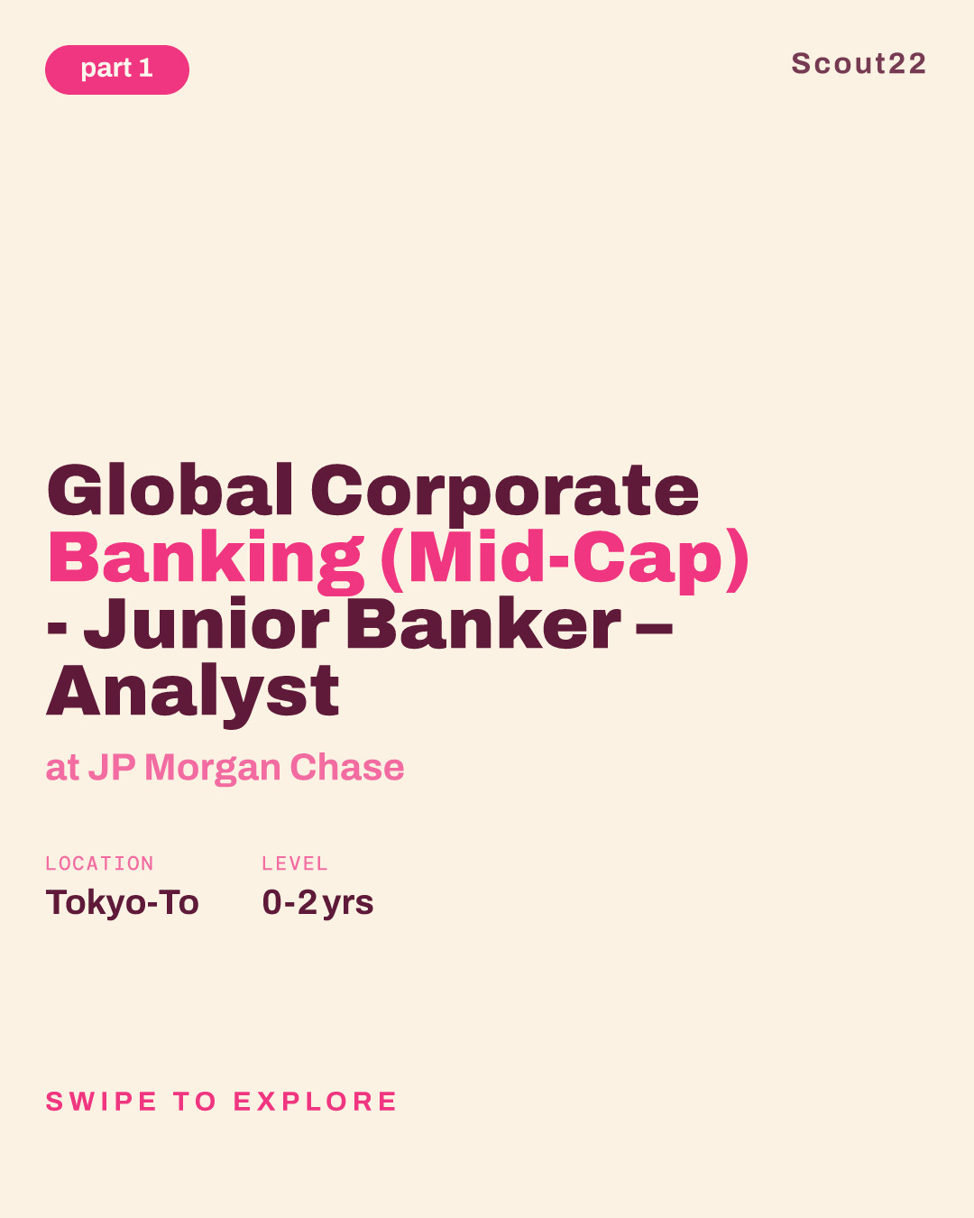 Global Corporate Banking (Mid-Cap) - Junior Banker – Analyst at JP Morgan Chase