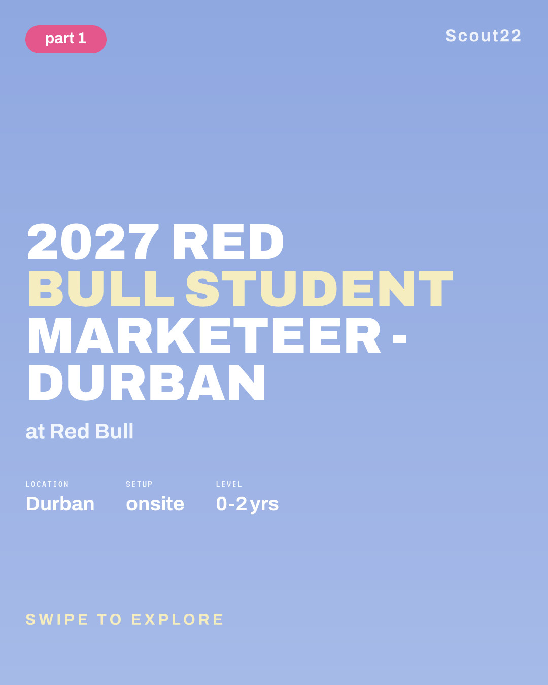 2027 Red Bull Student Marketeer - Durban at Red Bull