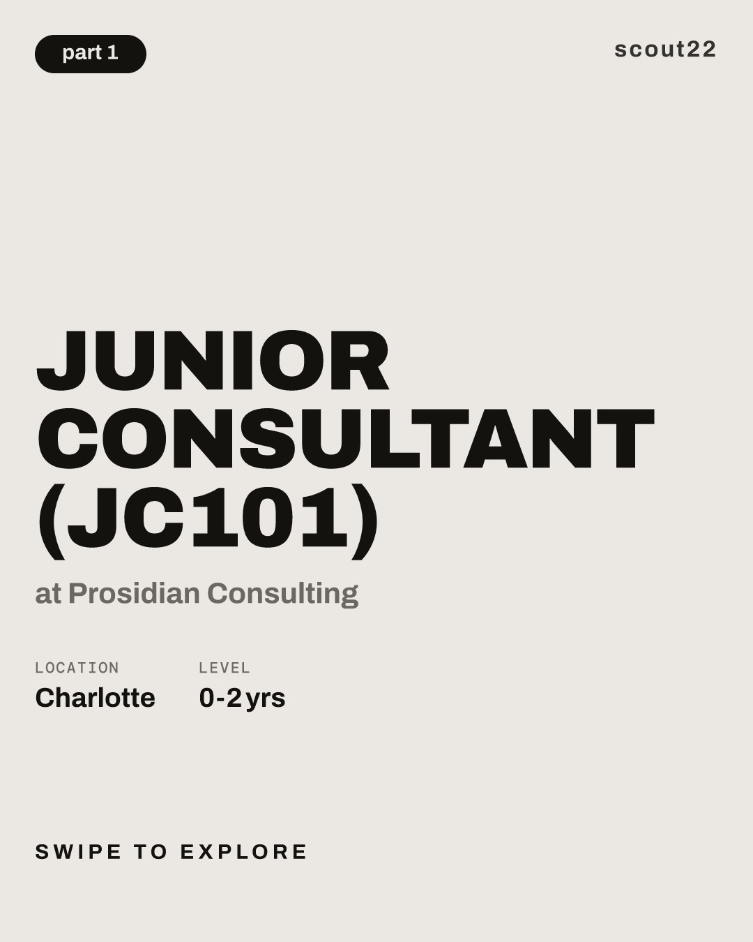 Junior Consultant (JC101) at Prosidian Consulting