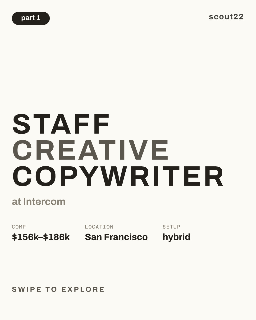 Staff Creative Copywriter at Intercom