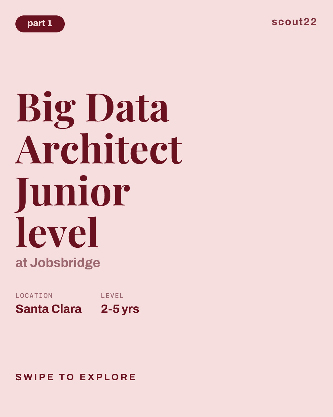 Big Data Architect Junior level at Jobsbridge