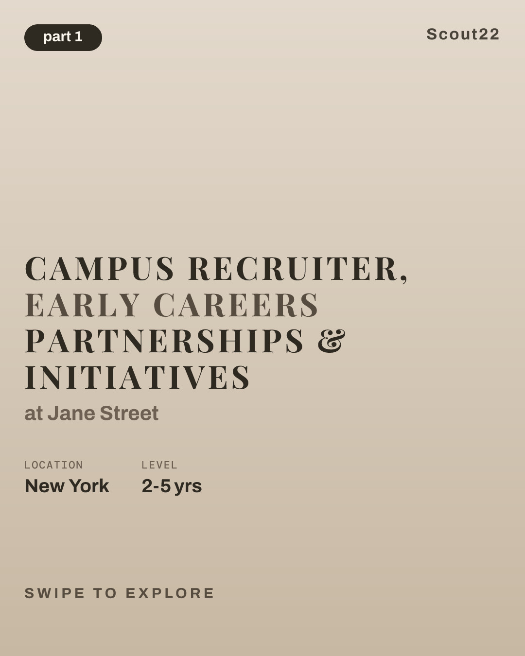 Campus Recruiter, Early Careers Partnerships & Initiatives at Jane Street