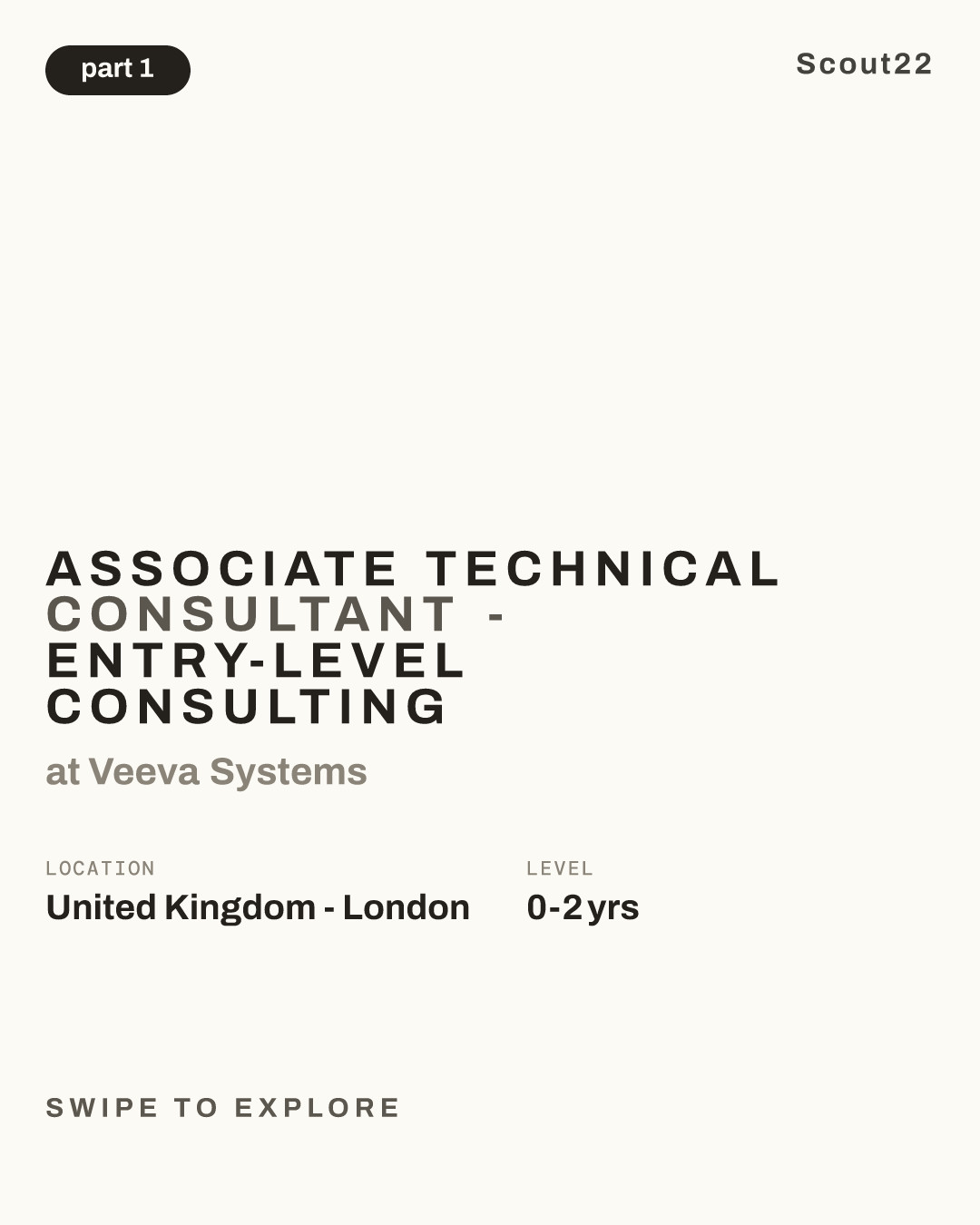Associate Technical Consultant - Entry-Level Consulting at Veeva Systems