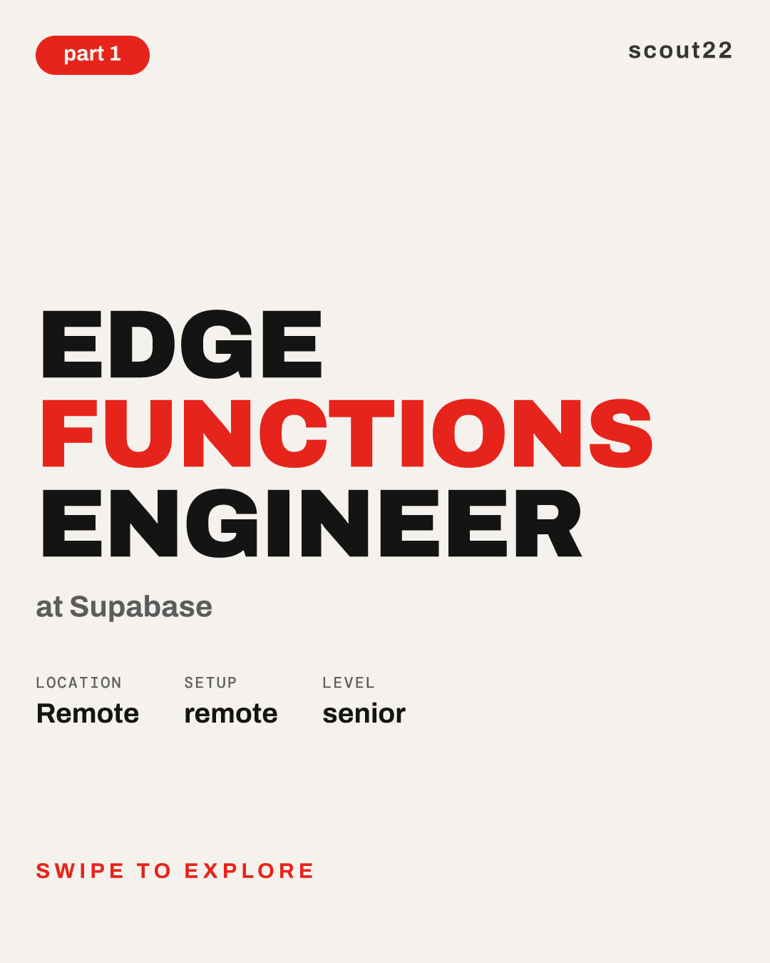 Edge Functions Engineer at Supabase