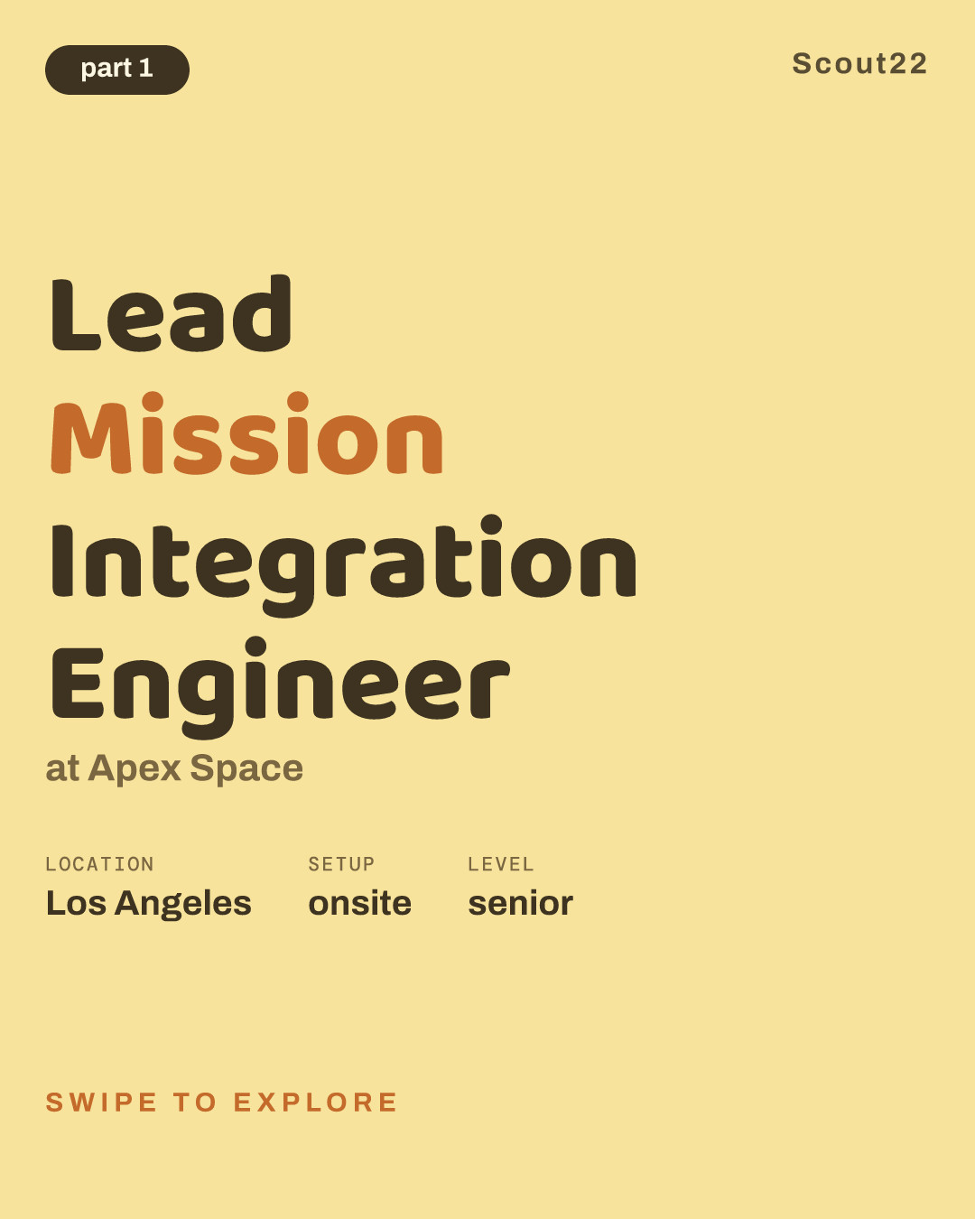 Lead Mission Integration Engineer at Apex Space