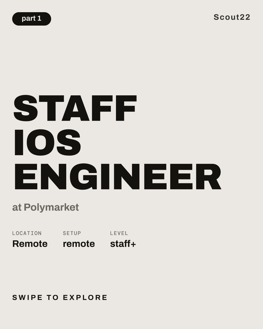 Staff iOS Engineer at Polymarket