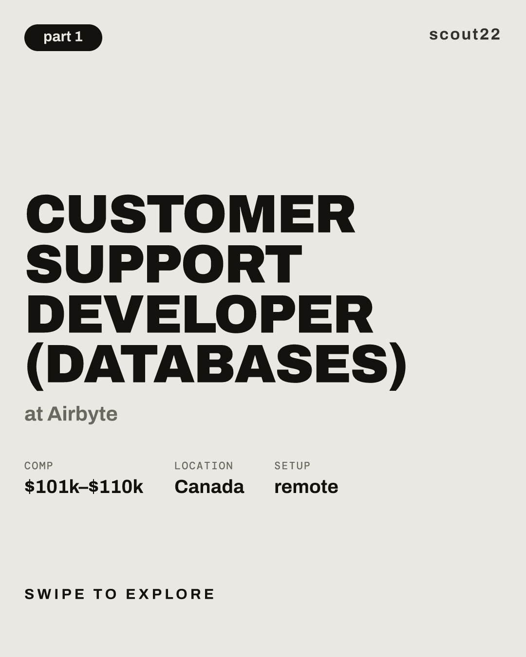 Customer Support Developer (Databases) at Airbyte