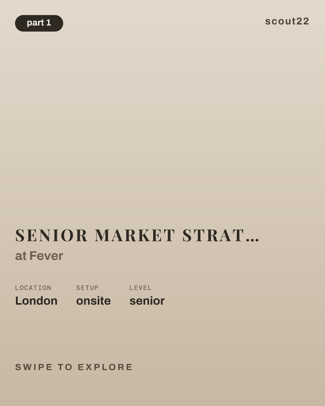 Senior Market Strategy and Partnerships Manager - Theatre at Fever