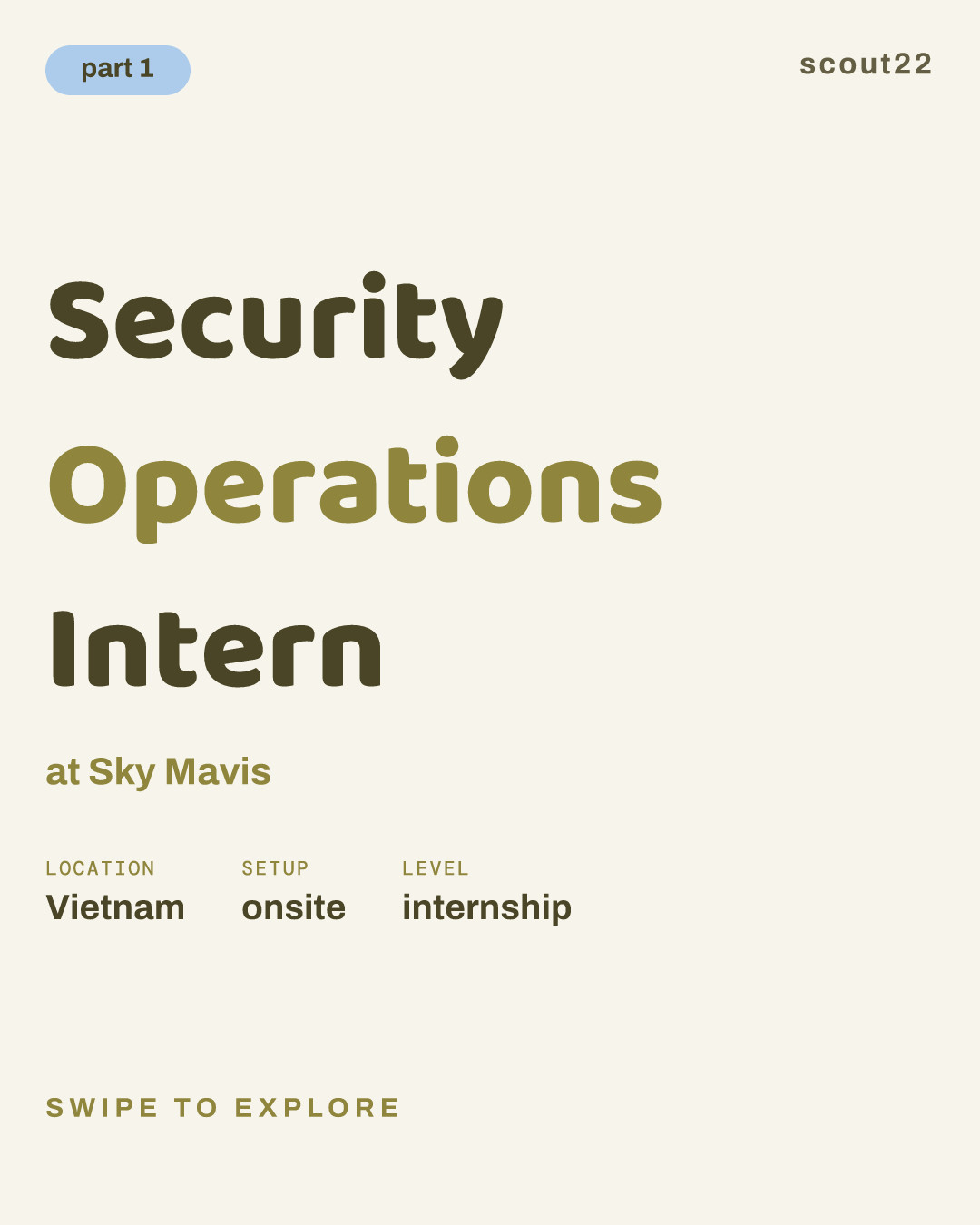 Security Operations Intern at Sky Mavis
