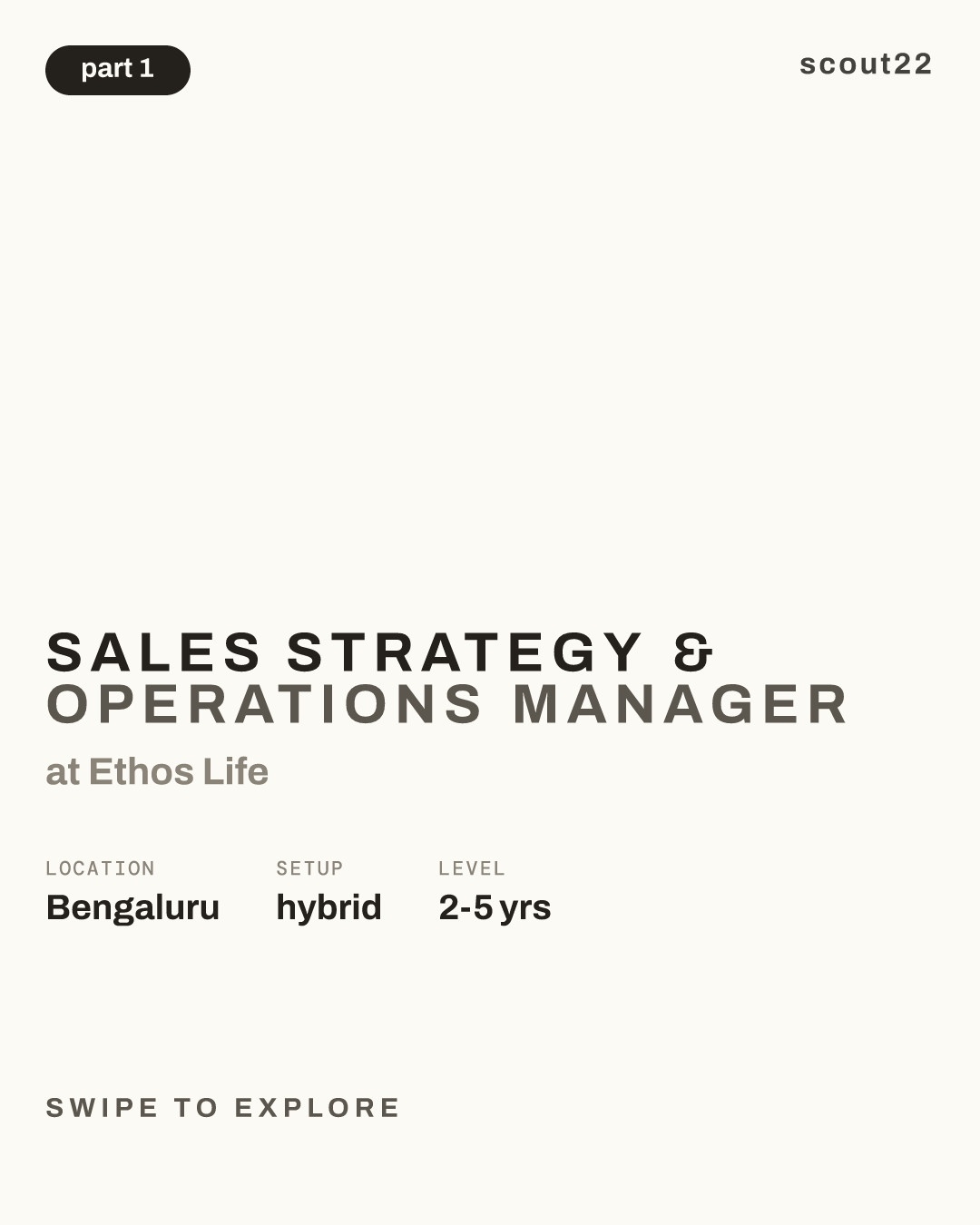 Sales Strategy & Operations Manager at Ethos Life
