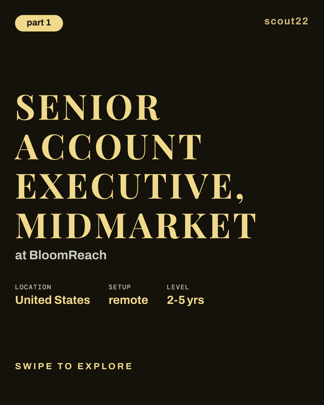 Senior Account Executive, MidMarket at BloomReach